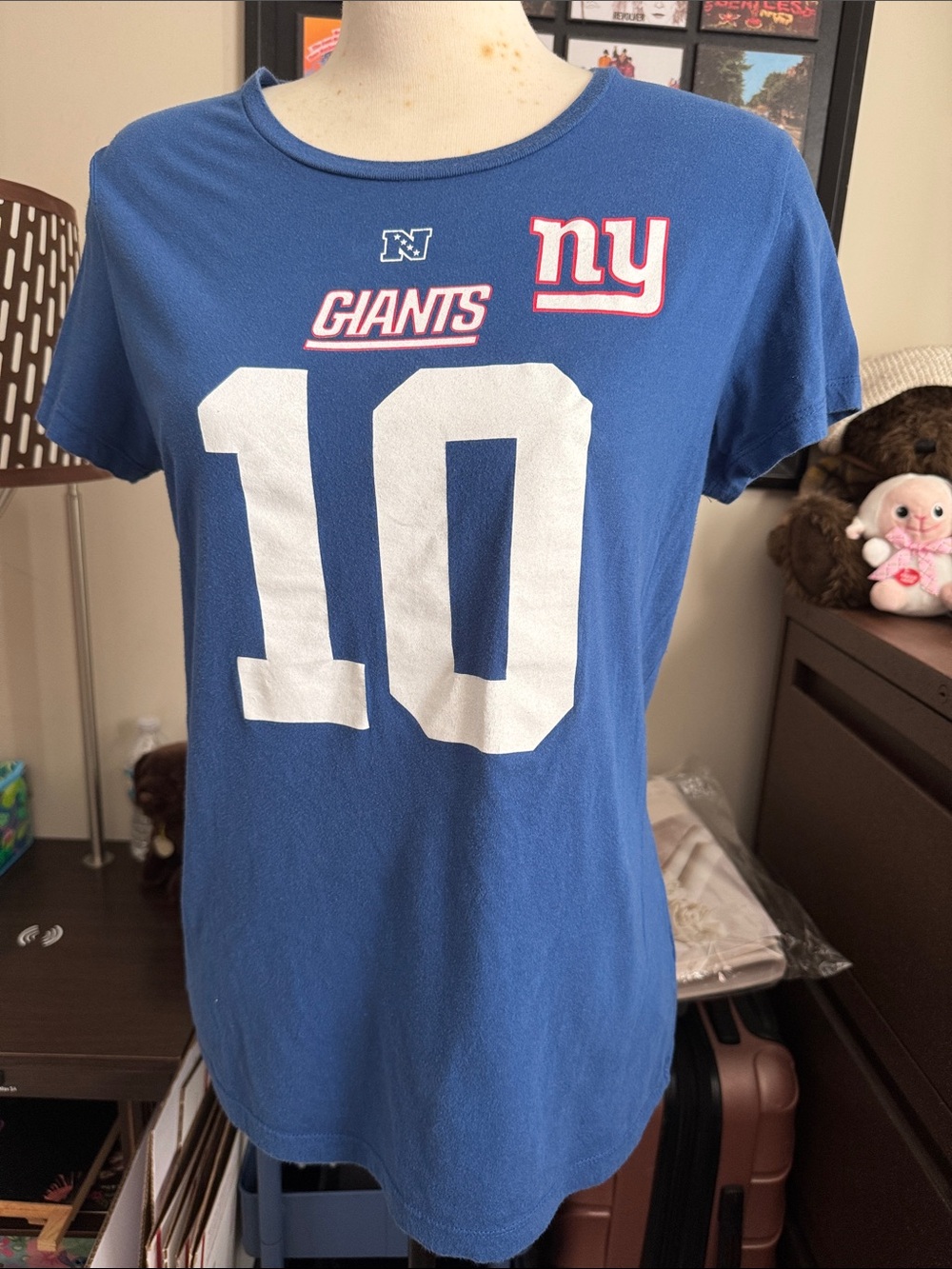 Vintage Eli Manning New York Giants #10 Blue Graphic Tee
